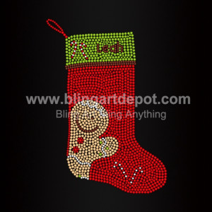 Sock Iron On Rhinestone Heat Transfers